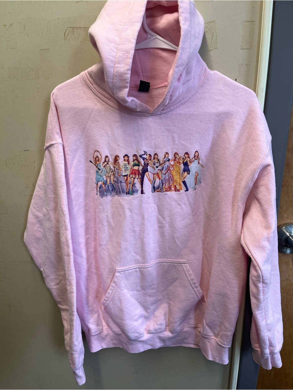 Taylor Swift eras Light Pink Graphic Hoodie Sweater - Women's Pullover